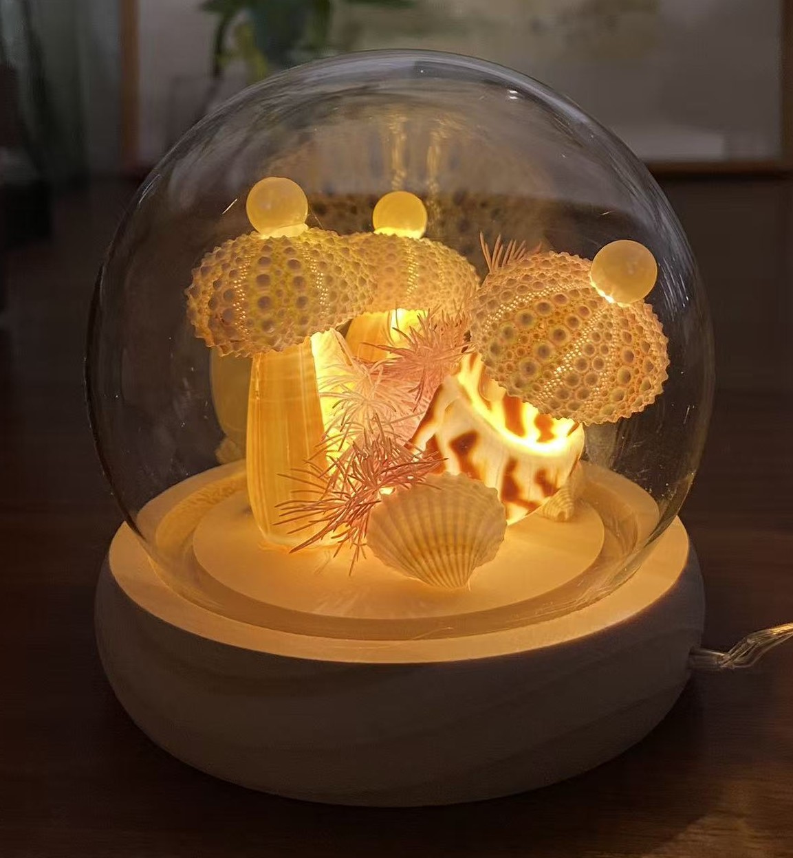 Shell Lamp wholesale shell craft – LAMP-S01-R007, view 1