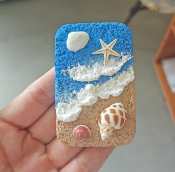 Shell Magnet wholesale shell craft – MAG-S01-R022, view 1